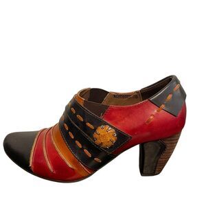L'Artiste by Spring Step Wondrous Colorblock Ankle Booties Size 38 or 7 NEW